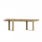 Table de conférence rectangulaire Chêne/Noir, 220 cm (L) × 120 cm (P), 8 places