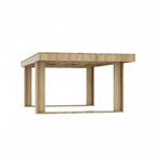 Table de conférence rectangulaire Chêne/Noir, 220 cm (L) × 120 cm (P), 8 places