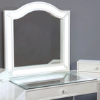 Meuble de maquillage Ulru 3 pièces en bois massif de style transitionnel avec éclairage DEL Furniture of America