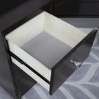 Meuble de maquillage Ulru 3 pièces en bois massif de style transitionnel avec éclairage DEL Furniture of America