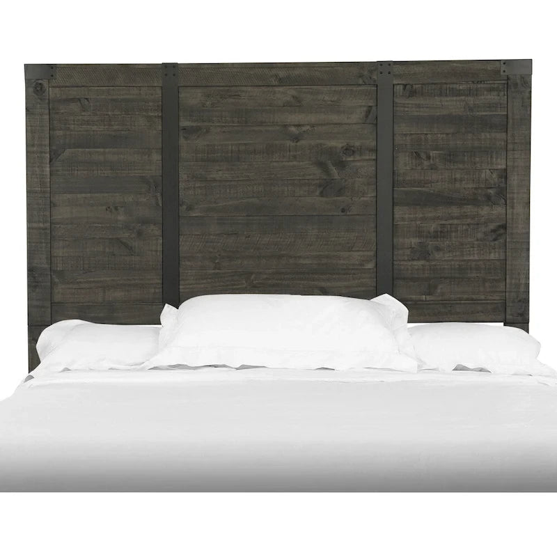 Tête de lit Abington Panel pour très grand lit, charbon vieilli