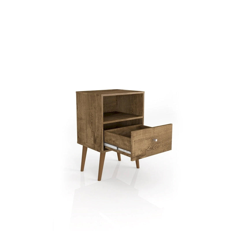 Table de chevet Liberty 1.0 du milieu du siècle moderne à 1 tiroir
