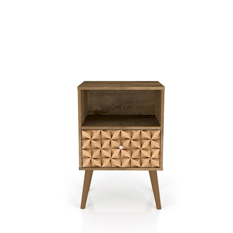 Table de chevet Liberty 1.0 du milieu du siècle moderne à 1 tiroir