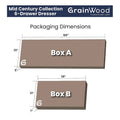 Grain Wood Furniture Mid Century 6-Drawer Dresser