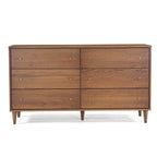 Commode à 6 tiroirs Mid-Century Grain Wood Furniture