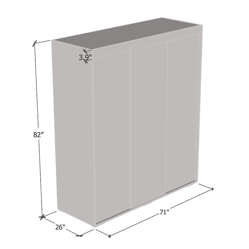 Armoire moderne brillante Copper Grove Parasol 71 pouces