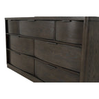 Ensemble de lit en panneaux de bois Roundhill Furniture Belani, lit, commode, miroir et deux tables de chevet, espresso