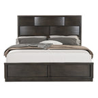 Ensemble de lit en panneaux de bois Roundhill Furniture Belani, lit, commode, miroir et deux tables de chevet, espresso