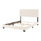 Lit Nova moderne en bouclé rembourré, sommier tapissier requis