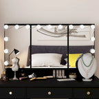 Coiffeuse 40.2W avec 3 Miroirs pour Maquillage