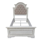 Lit capitonné blanc antique Magnolia Manor