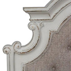 Lit capitonné blanc antique Magnolia Manor