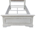 Lit capitonné blanc antique Magnolia Manor