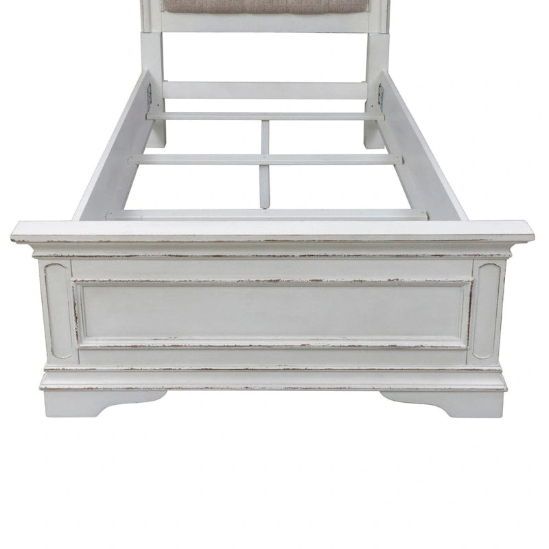 Lit capitonné blanc antique Magnolia Manor