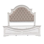 Lit capitonné blanc antique Magnolia Manor