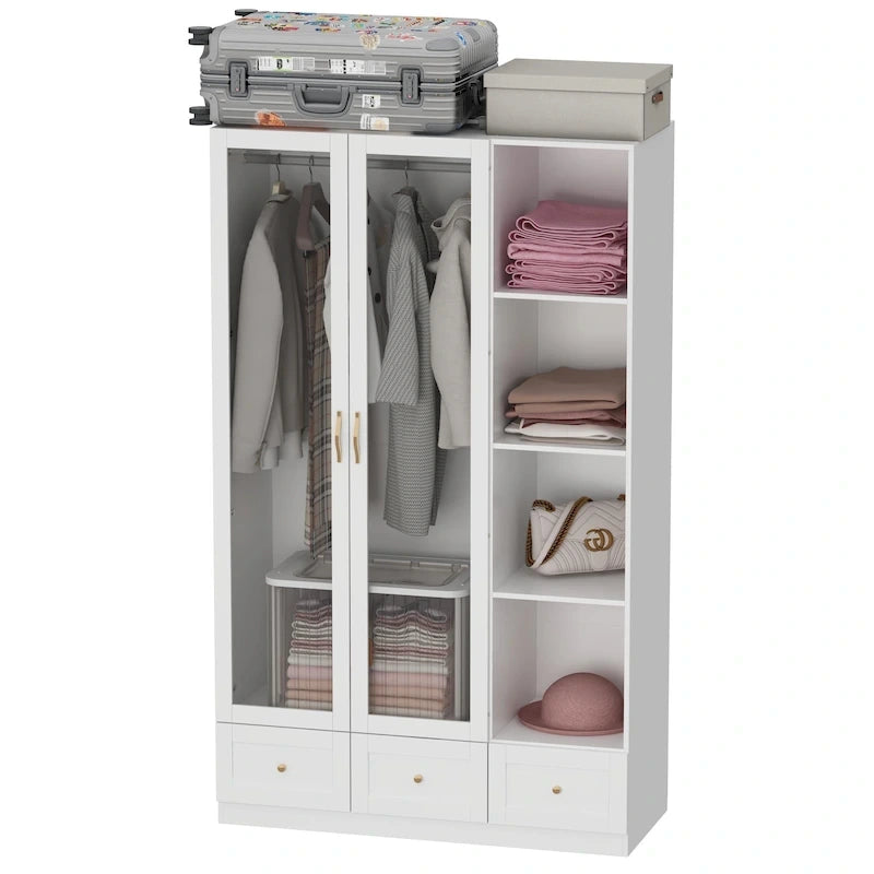 Armoires de rangement polyvalentes pour plusieurs unités Armoire blanche
