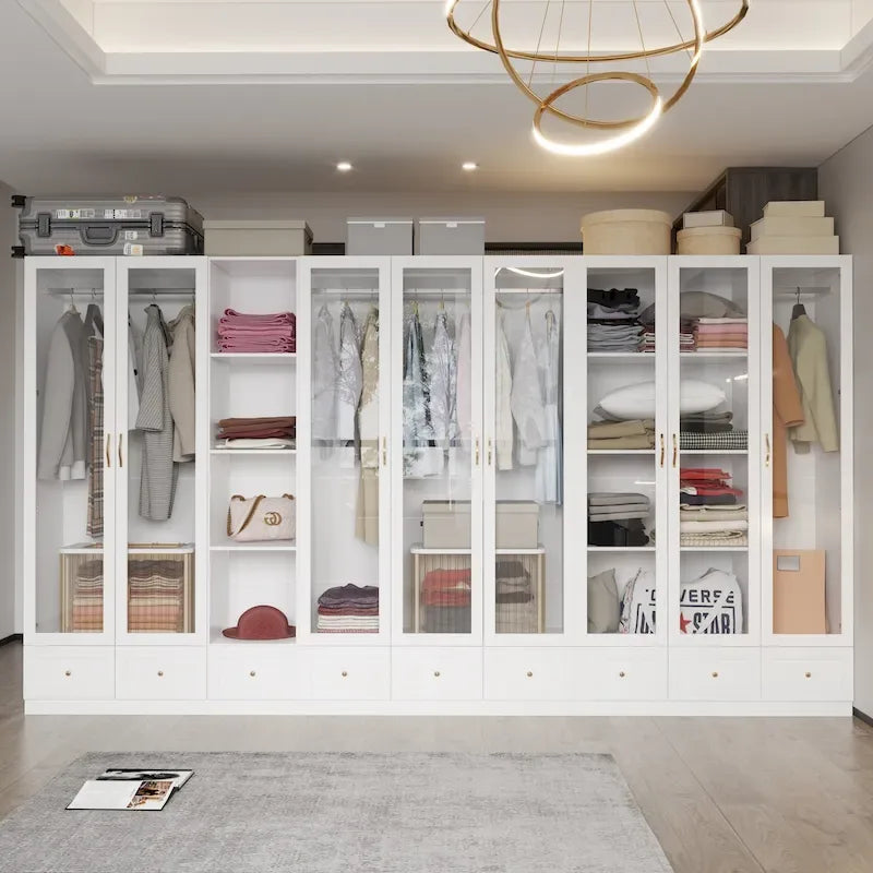 Armoires de rangement polyvalentes pour plusieurs unités Armoire blanche
