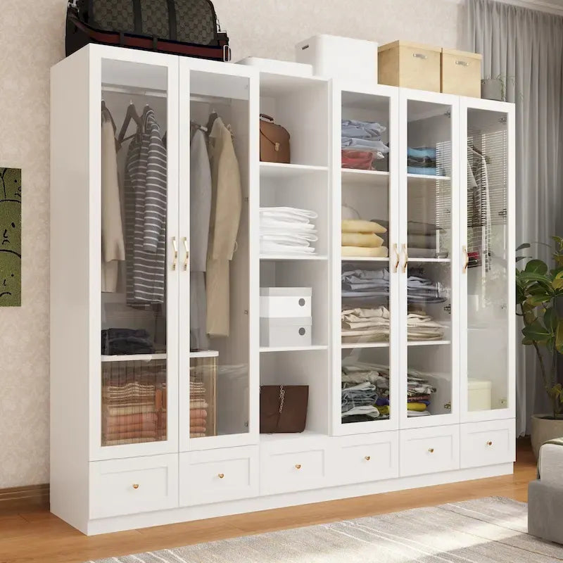 Armoires de rangement polyvalentes pour plusieurs unités Armoire blanche