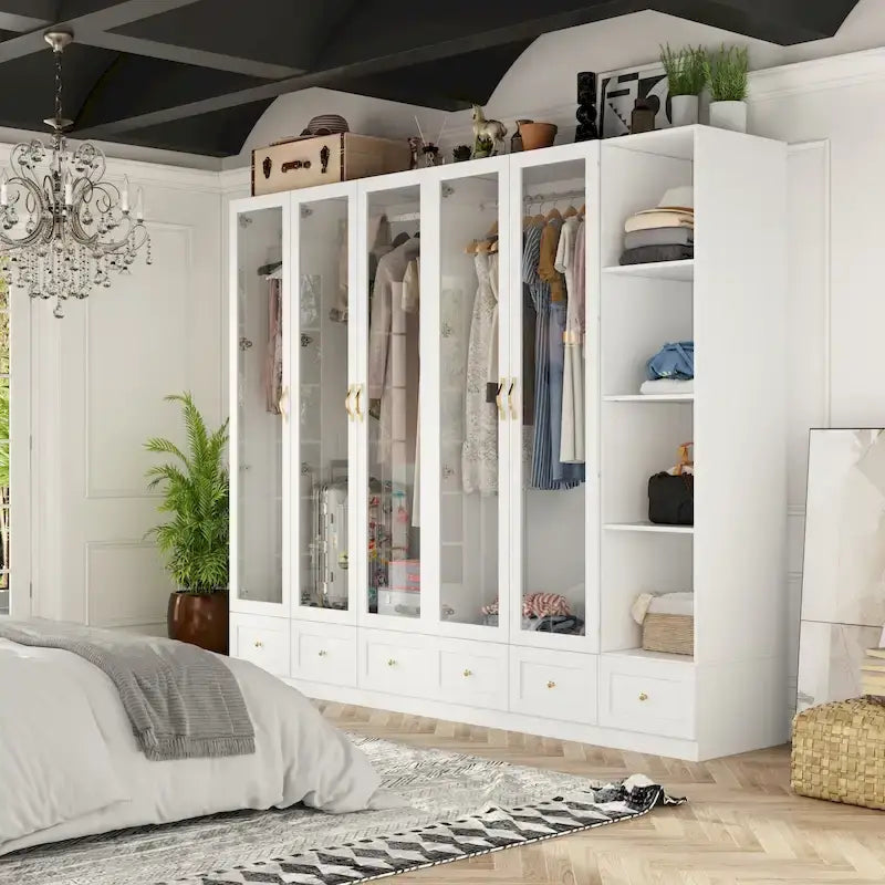 Armoires de rangement polyvalentes pour plusieurs unités Armoire blanche