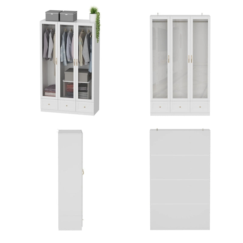Armoires de rangement polyvalentes pour plusieurs unités Armoire blanche