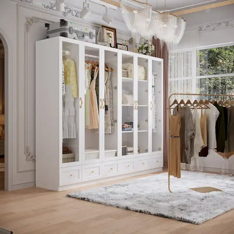 Armoires de rangement polyvalentes pour plusieurs unités Armoire blanche