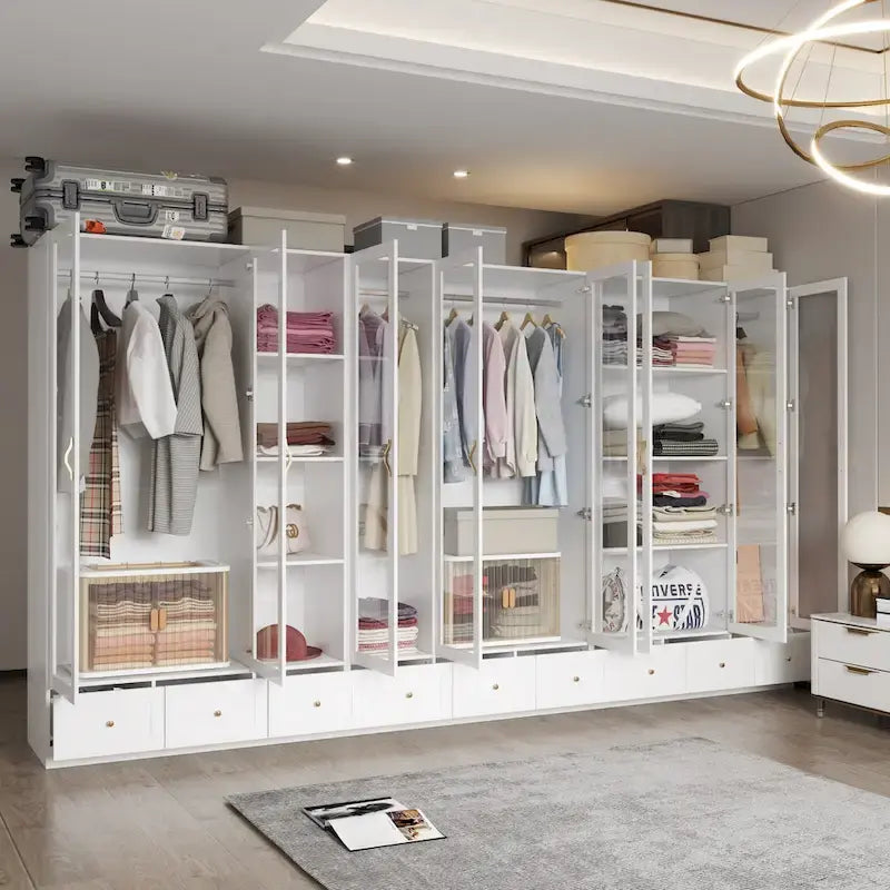 Armoires de rangement polyvalentes pour plusieurs unités Armoire blanche