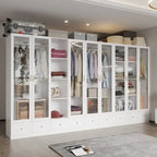 Armoires de rangement polyvalentes pour plusieurs unités Armoire blanche