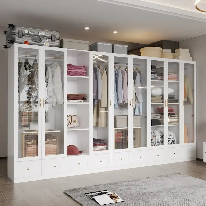 Armoires de rangement polyvalentes pour plusieurs unités Armoire blanche