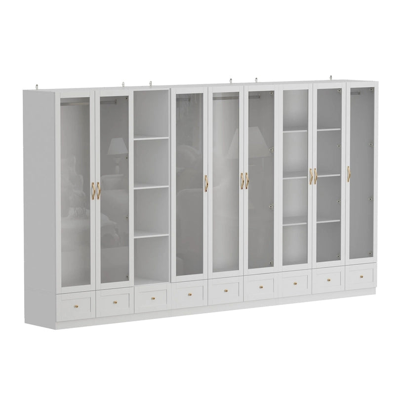 Armoires de rangement polyvalentes pour plusieurs unités Armoire blanche