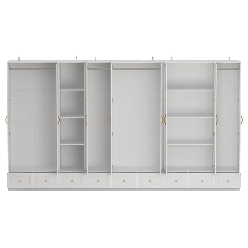 Armoires de rangement polyvalentes pour plusieurs unités Armoire blanche