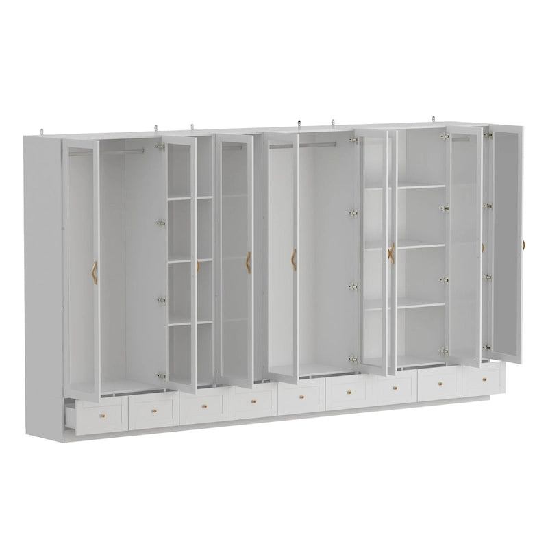 Armoires de rangement polyvalentes pour plusieurs unités Armoire blanche