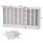 Armoires de rangement polyvalentes pour plusieurs unités Armoire blanche