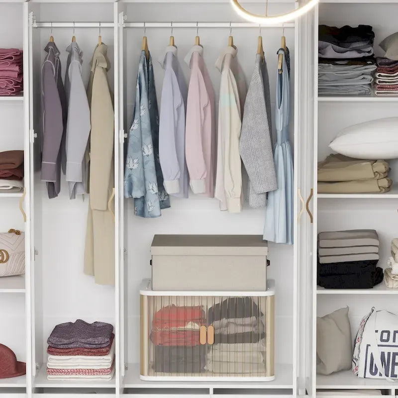 Armoires de rangement polyvalentes pour plusieurs unités Armoire blanche