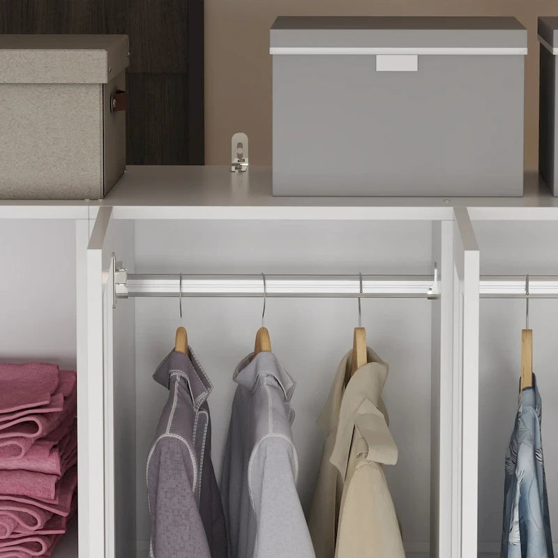 Armoires de rangement polyvalentes pour plusieurs unités Armoire blanche