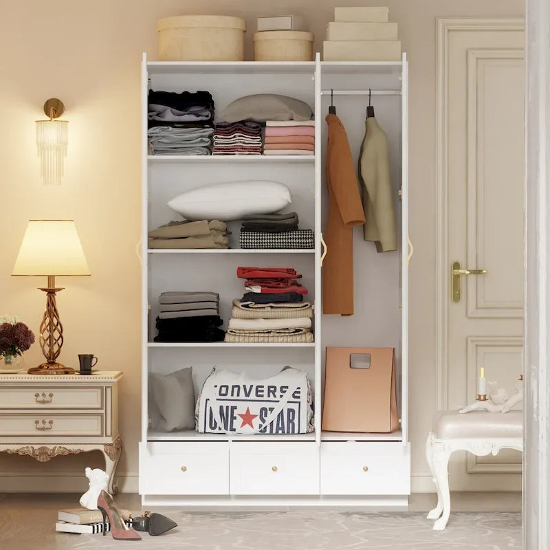 Armoires de rangement polyvalentes pour plusieurs unités Armoire blanche