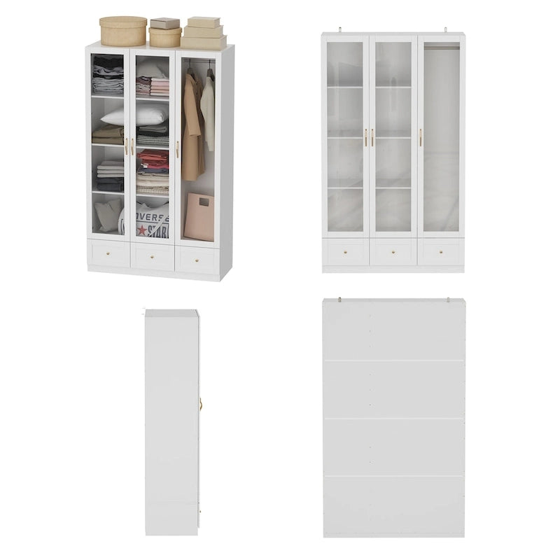 Armoires de rangement polyvalentes pour plusieurs unités Armoire blanche