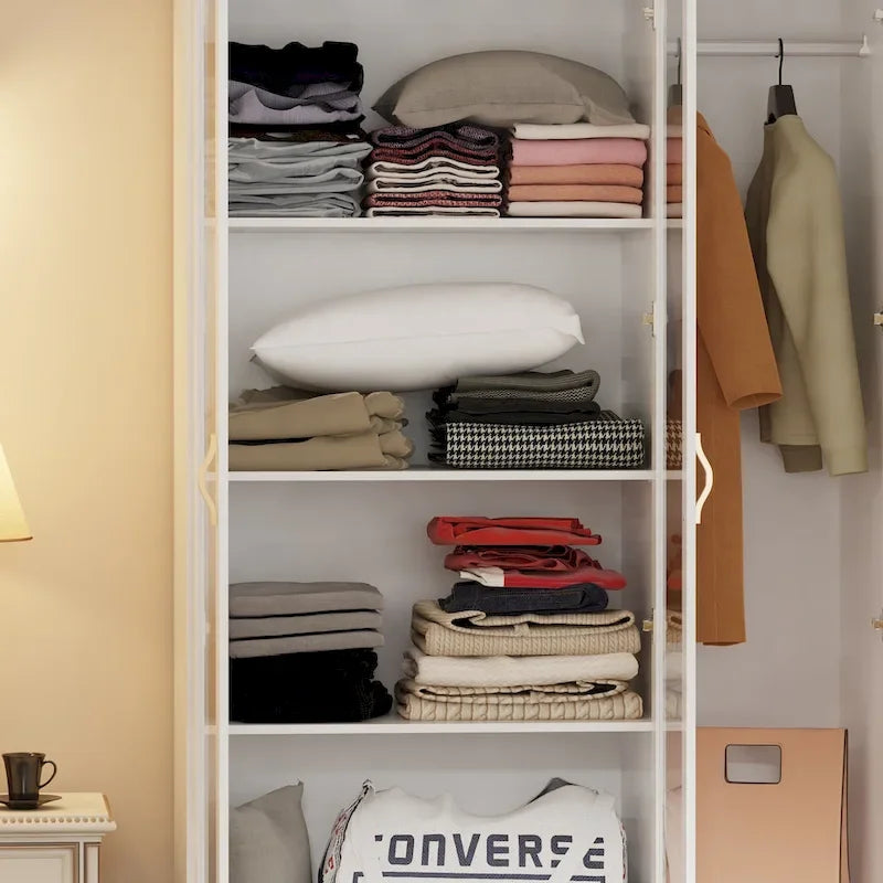 Armoires de rangement polyvalentes pour plusieurs unités Armoire blanche
