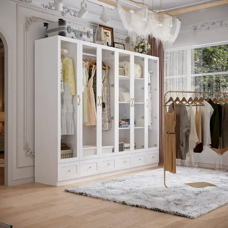 Armoires de rangement polyvalentes pour plusieurs unités Armoire blanche