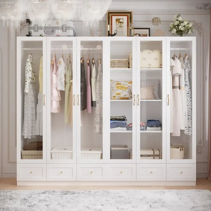 Armoires de rangement polyvalentes pour plusieurs unités Armoire blanche