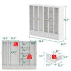 Armoires de rangement polyvalentes pour plusieurs unités Armoire blanche