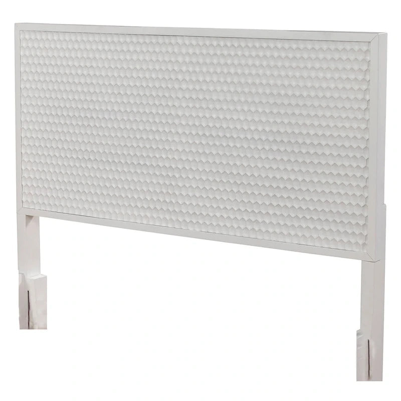 Tête de lit Origins d'Alpine White Pearl Wood en blanc