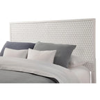 Tête de lit Origins d'Alpine White Pearl Wood en blanc