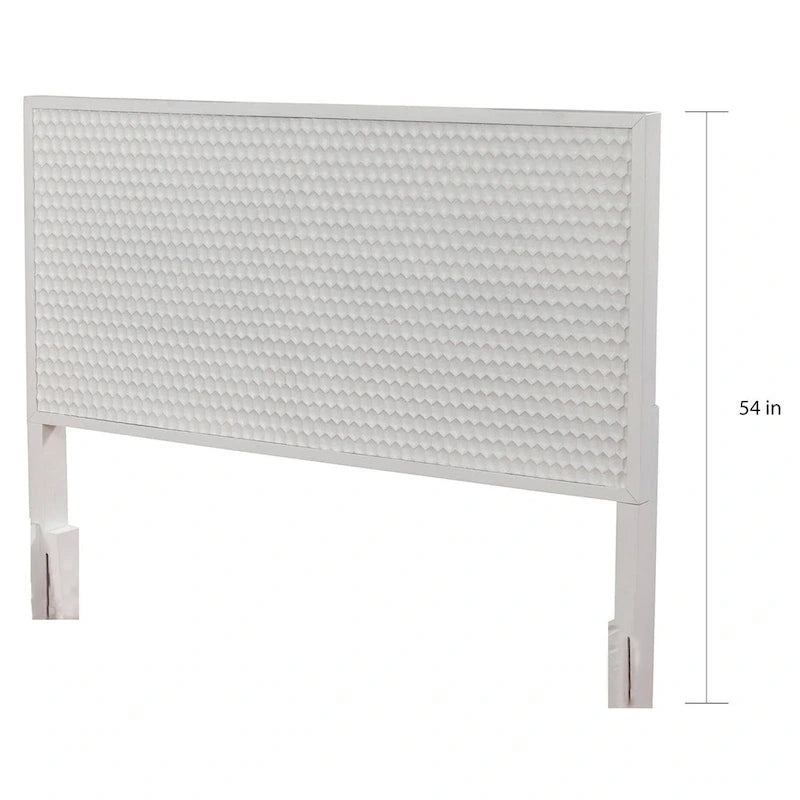 Tête de lit Origins d'Alpine White Pearl Wood en blanc