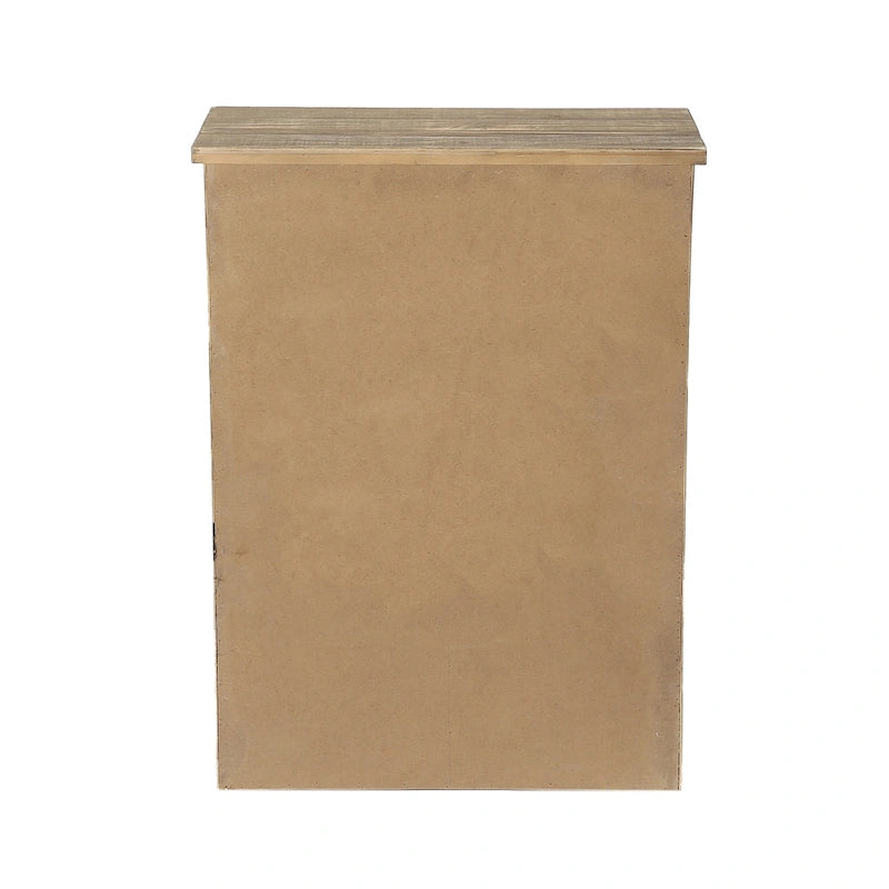 Armoire de rangement avec porte coulissante de style grange rustique marron - 31,8 H x 24 L x 12 P