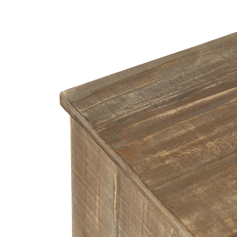 Armoire de rangement avec porte coulissante de style grange rustique marron - 31,8 H x 24 L x 12 P