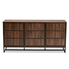 Vaisselier buffet 3 portes Noyer et Noir