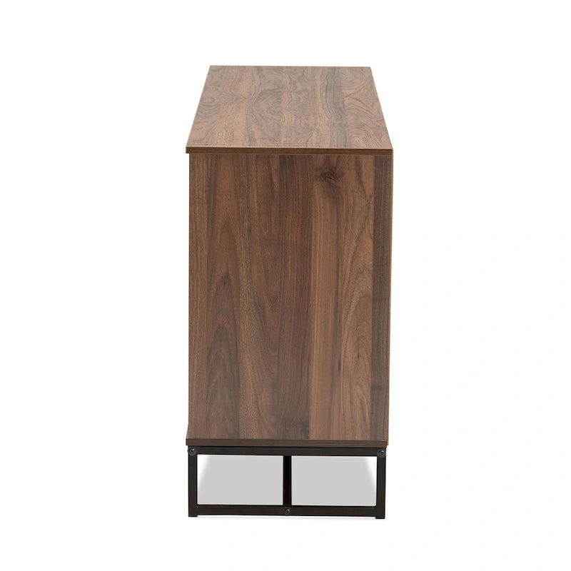 Vaisselier buffet 3 portes Noyer et Noir
