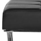 Banc capitonné gris SAFAVIEH Lorayne Modern Glam - 43Wx18Dx18H
