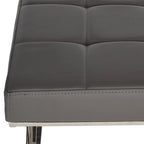 Banc capitonné gris SAFAVIEH Lorayne Modern Glam - 43Wx18Dx18H