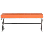 Banc capitonné gris SAFAVIEH Lorayne Modern Glam - 43Wx18Dx18H